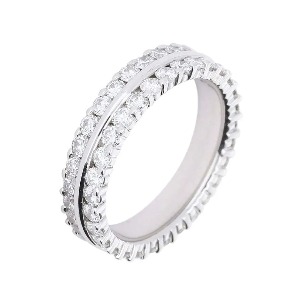 Furrer Jacot 18ct white gold full set TWVS 2.10ct diamond ring.