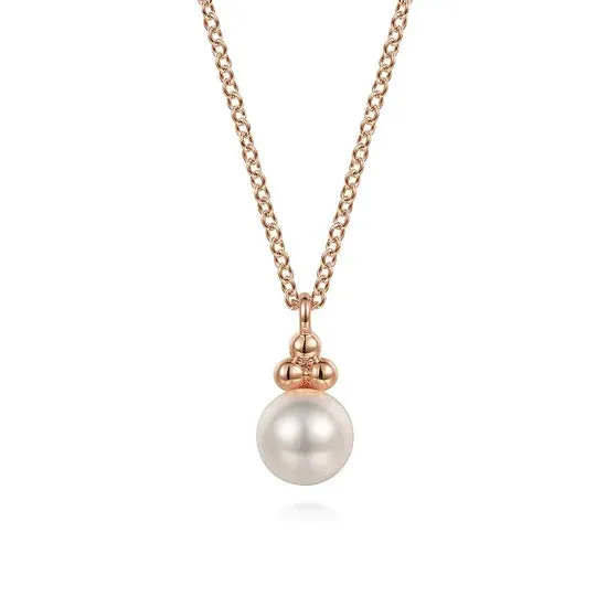 Gabriel & Co. Pearl Bujukan Drop Pendant Necklace