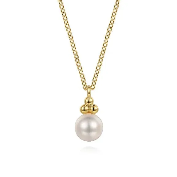 Gabriel & Co. Pearl Bujukan Drop Pendant Necklace