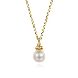 Gabriel & Co. Pearl Bujukan Drop Pendant Necklace