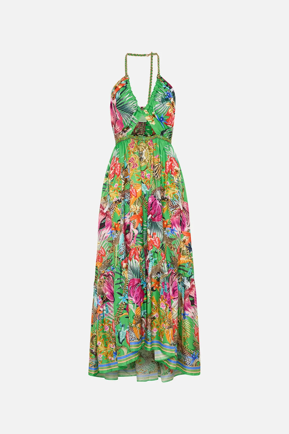 GATHERED V FRONT DRESS CURIOUS AND CURIOUSER