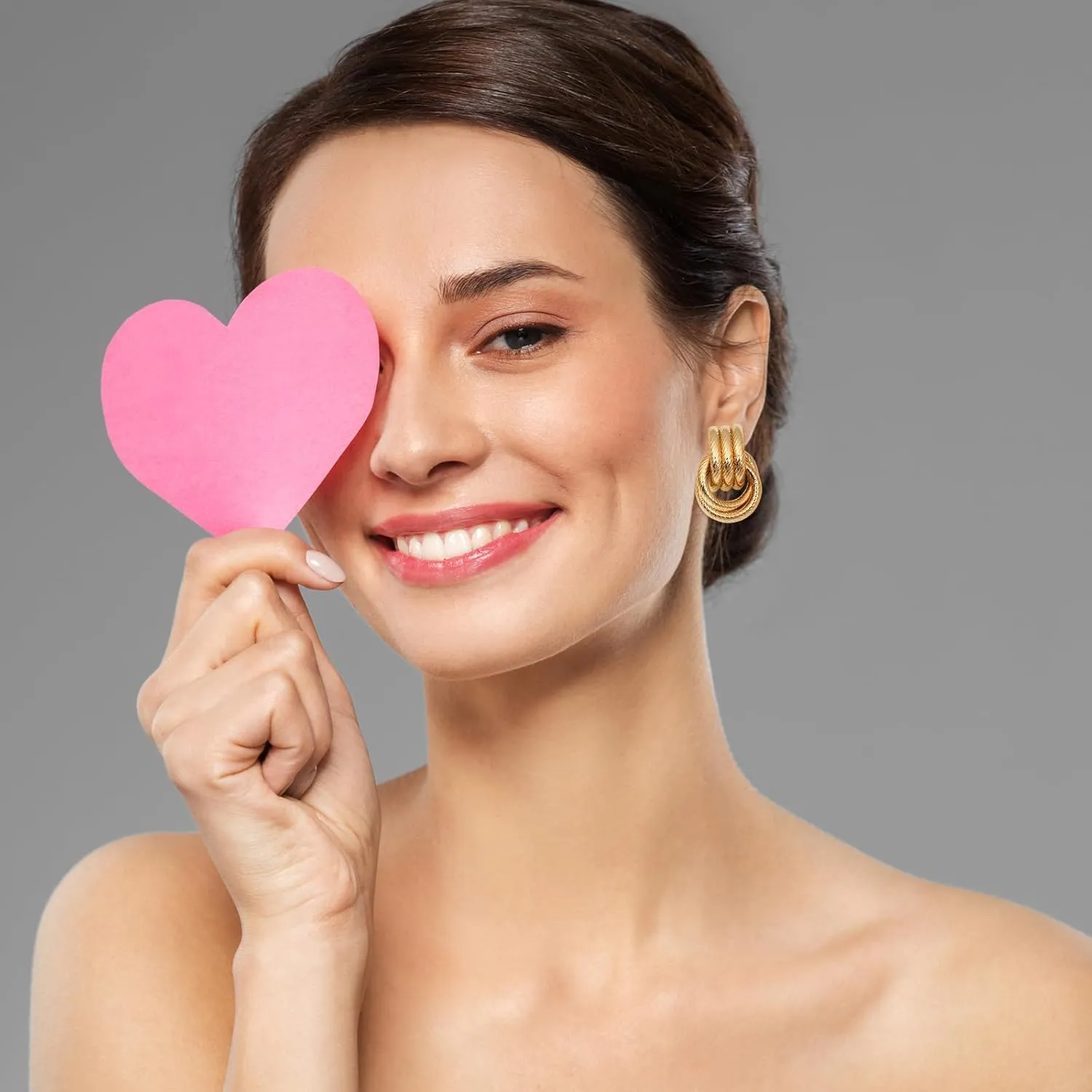 Gold Earrings for Women Trendy Chunky Hoop Earrings Trendy Golden Knot Earring Link Drop Dangle Earrings Statement Stud Earring Prom Earringss for Women 2025