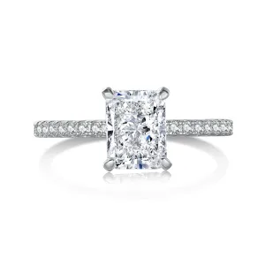 [Goodv]2.0 Carat Dazzling Sparkling Radiant Cut Party Ring