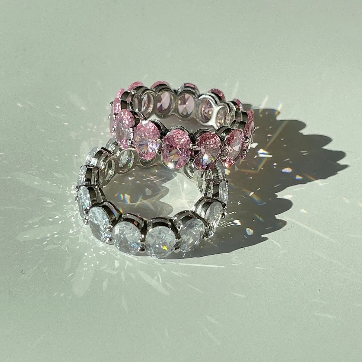 [Goodv]Dainty Elongated Cushion Cut Tennis Ring