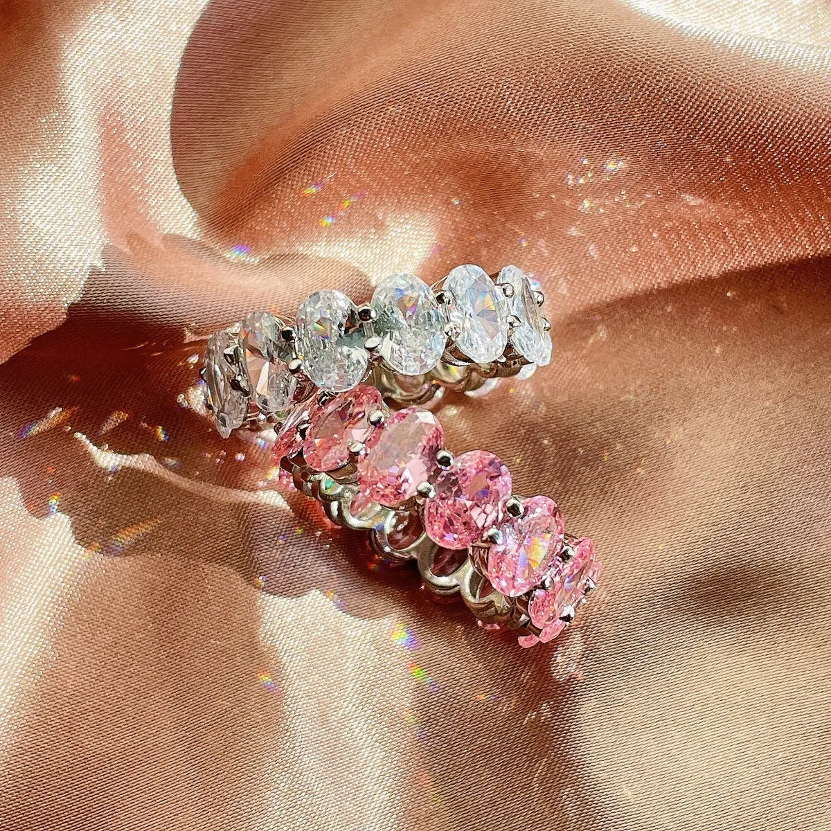 [Goodv]Dainty Elongated Cushion Cut Tennis Ring
