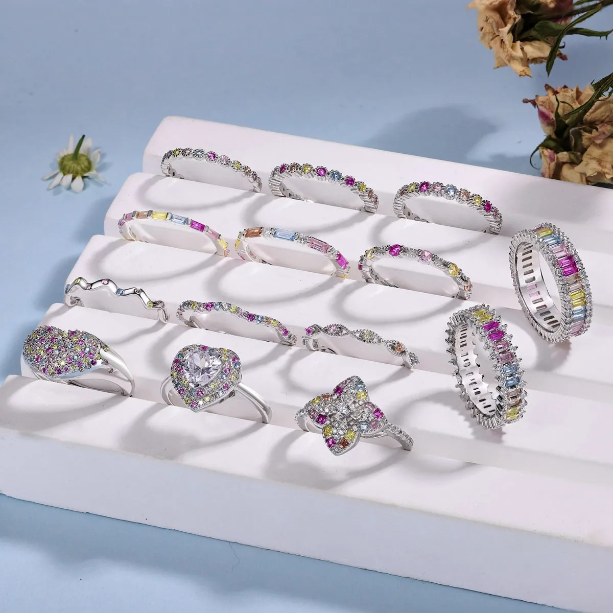 [Goodv]Delicate Ebullient Heart Shape Wedding Ring