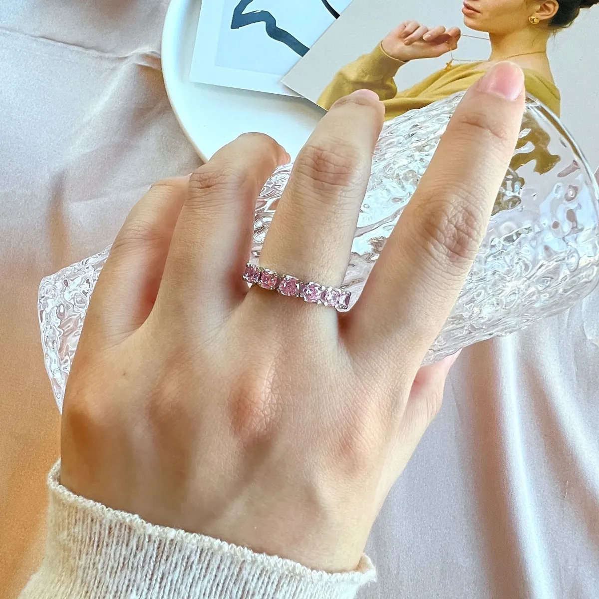[Goodv]Eternity Round Cut Tennis Ring