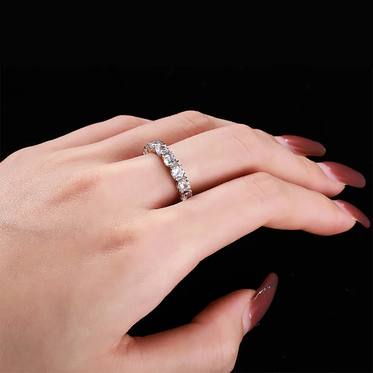 [Goodv]Eternity Round Cut Tennis Ring
