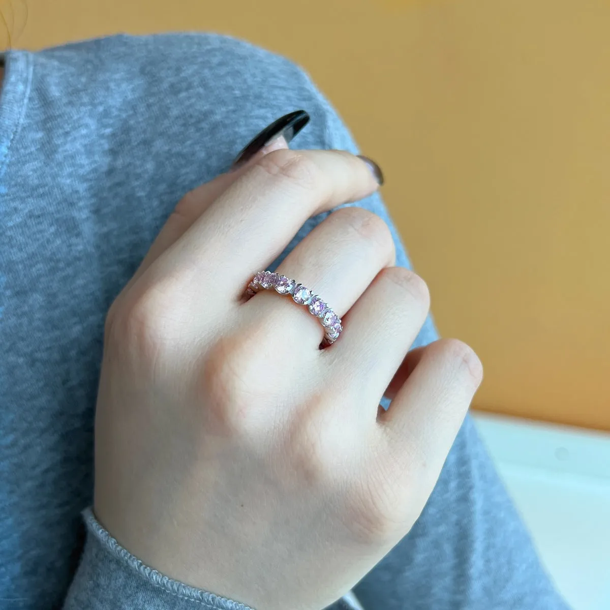[Goodv]Eternity Round Cut Tennis Ring