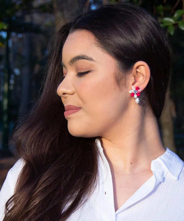 Hakubai Chirimen Japanese Earrings / High Quality Surgical Steel Earrings