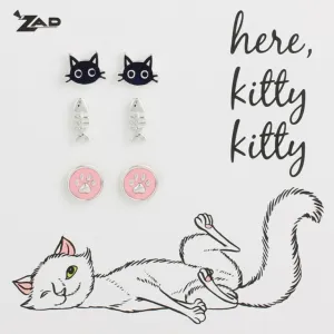 Here Kitty Stud Earrings
