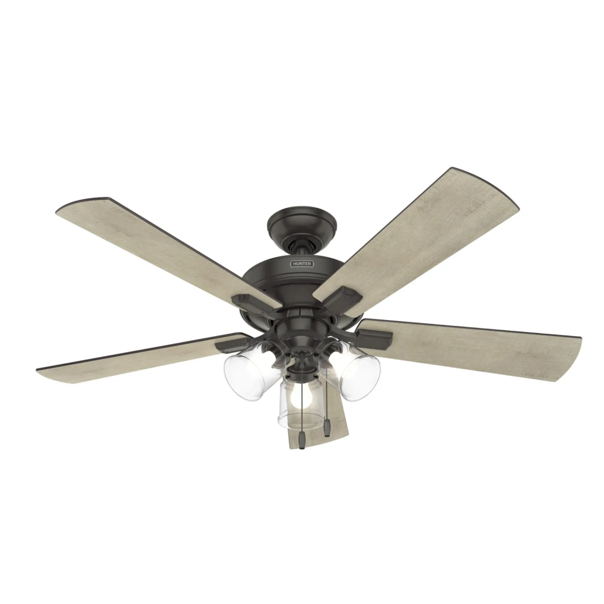 Hunter 52-Inch Crestfield 3 Light Noble Bronze Ceiling Fan