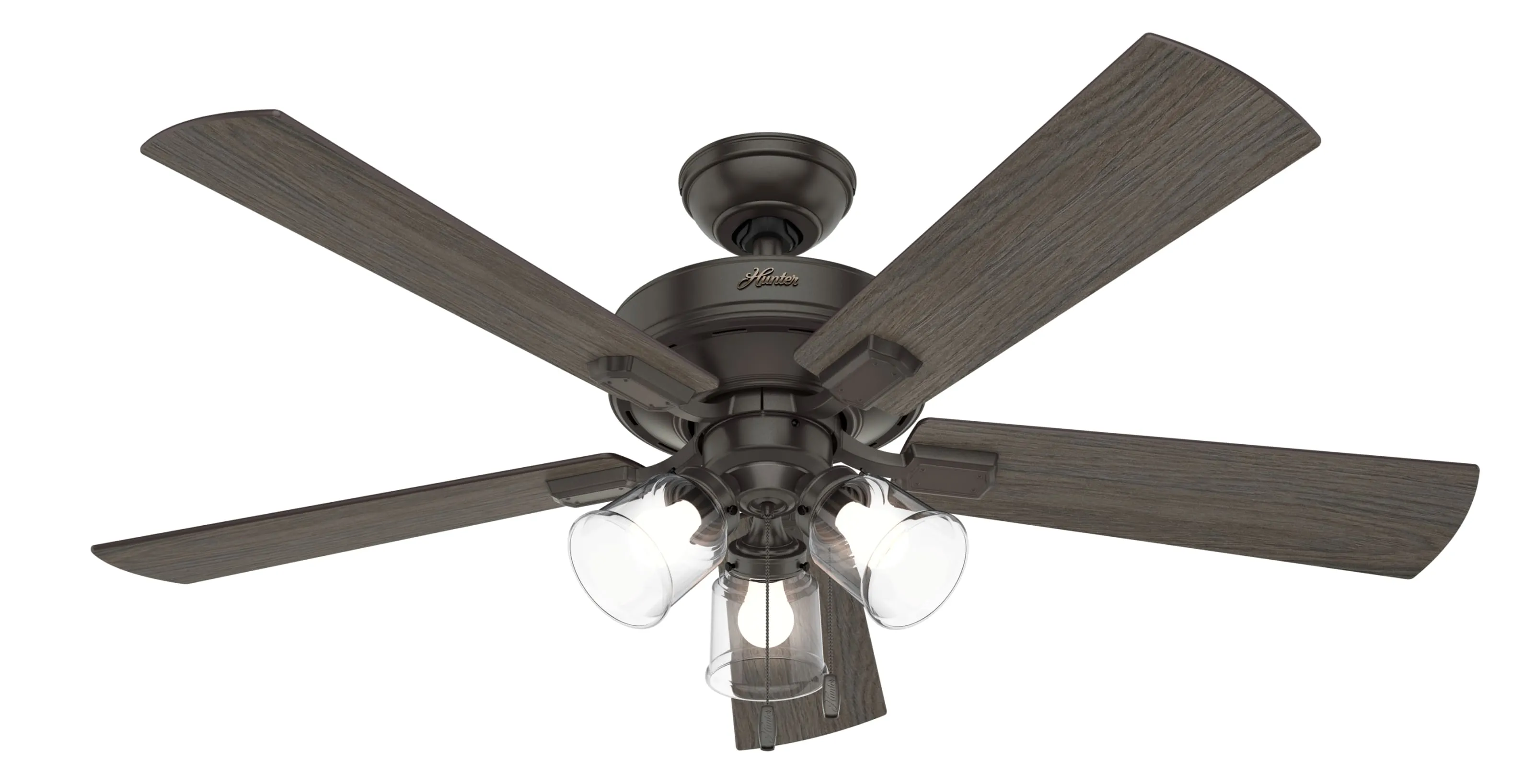 Hunter 52-Inch Crestfield 3 Light Noble Bronze Ceiling Fan