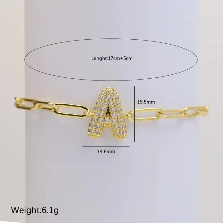 Initial Bubble Bracelet