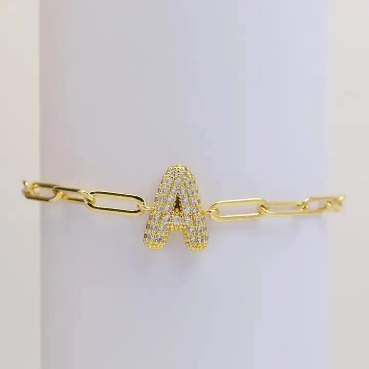 Initial Bubble Bracelet
