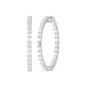 Inside-Out Emerald Shape Large Hoop Earrings
