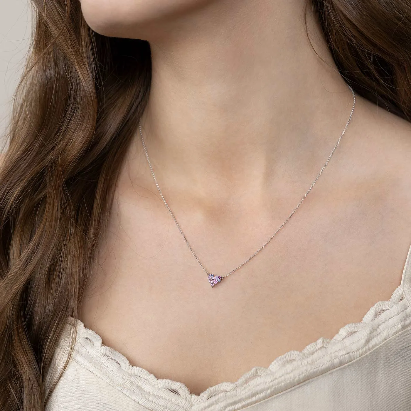 Keto Meadow necklace - Pink Heart S