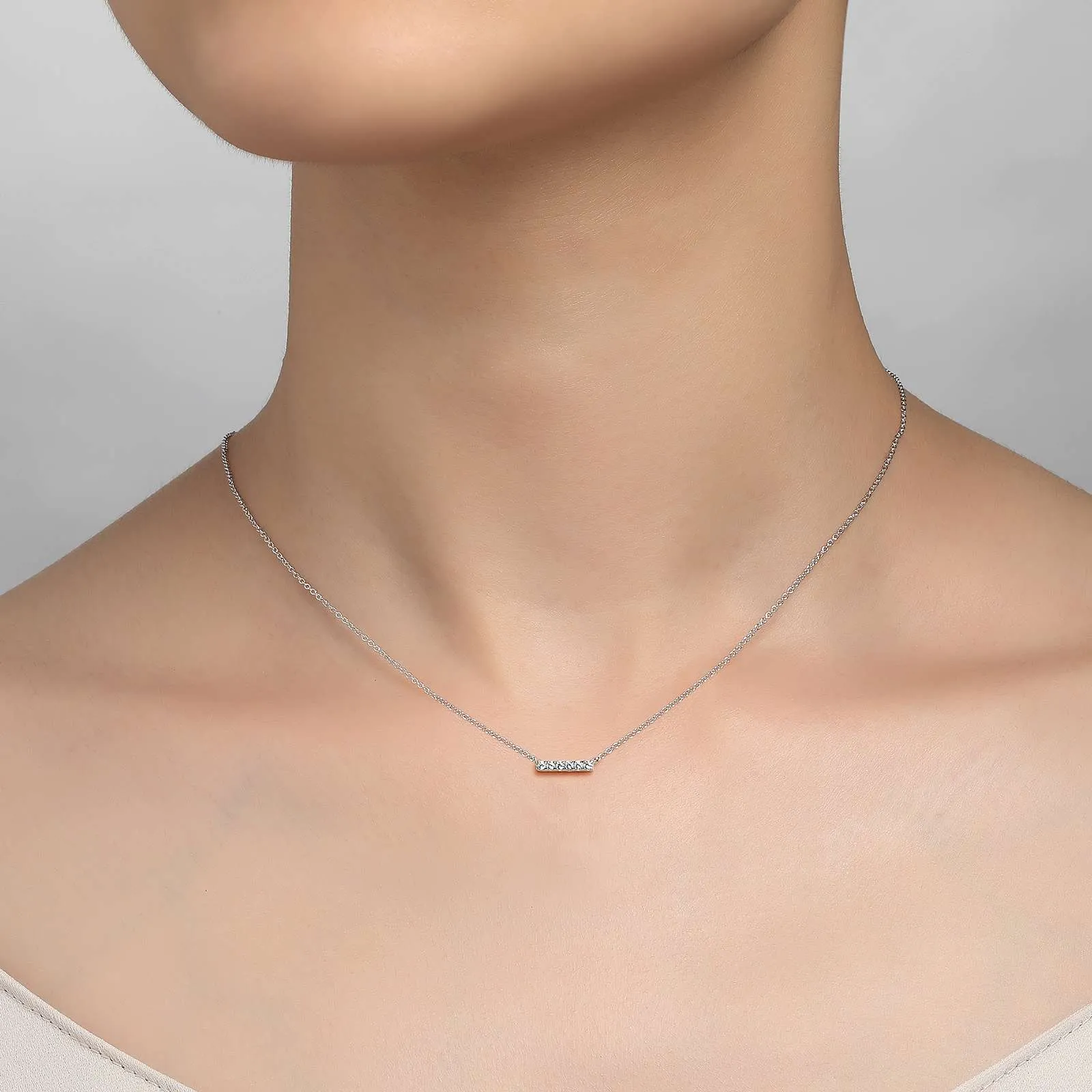 Lafonn 0.09 CTW Dainty Bar Necklace
