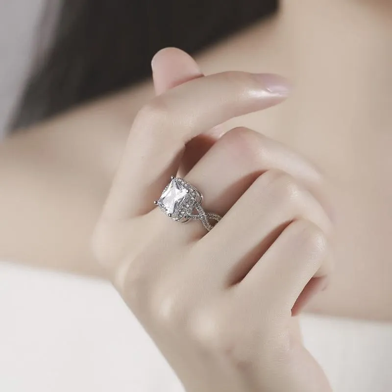 Luxury 2.5ct Silver AAA  Quality Cz Diamond Ring