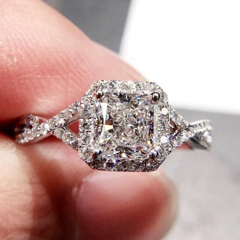 Luxury 2.5ct Silver AAA  Quality Cz Diamond Ring