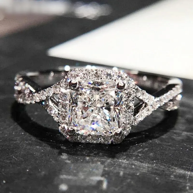 Luxury 2.5ct Silver AAA  Quality Cz Diamond Ring