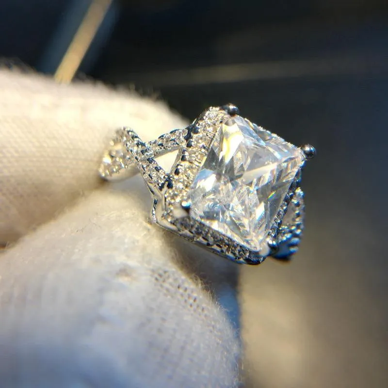 Luxury 2.5ct Silver AAA  Quality Cz Diamond Ring