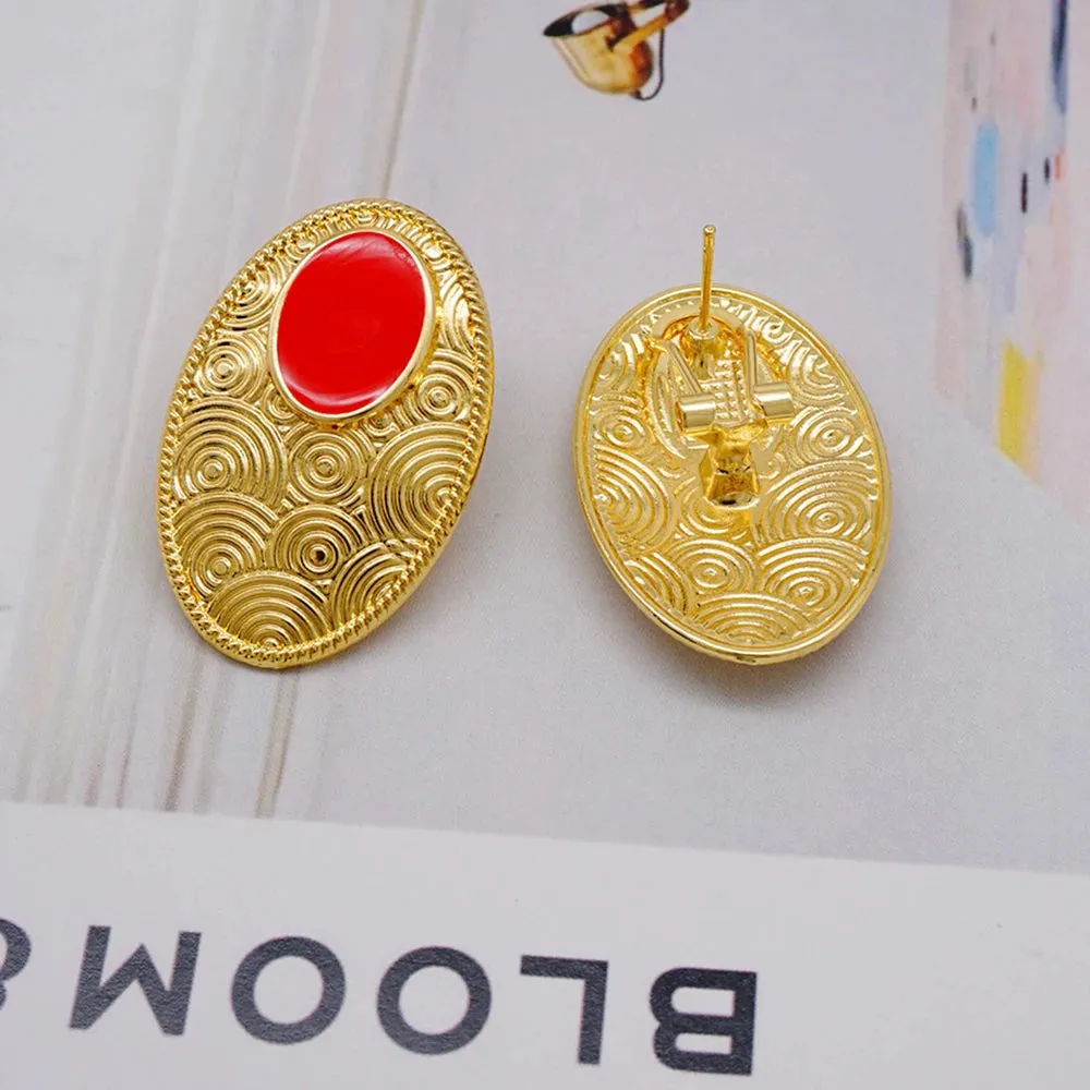 Luxury Blue Crystal Earrings & Resizable Rings Sets