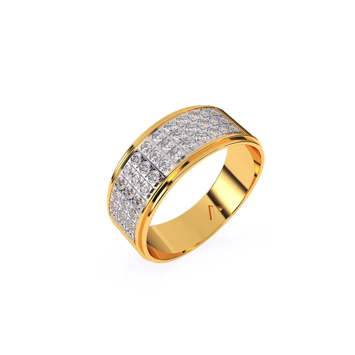 Luxury Three Row Lab Grown Diamond ring