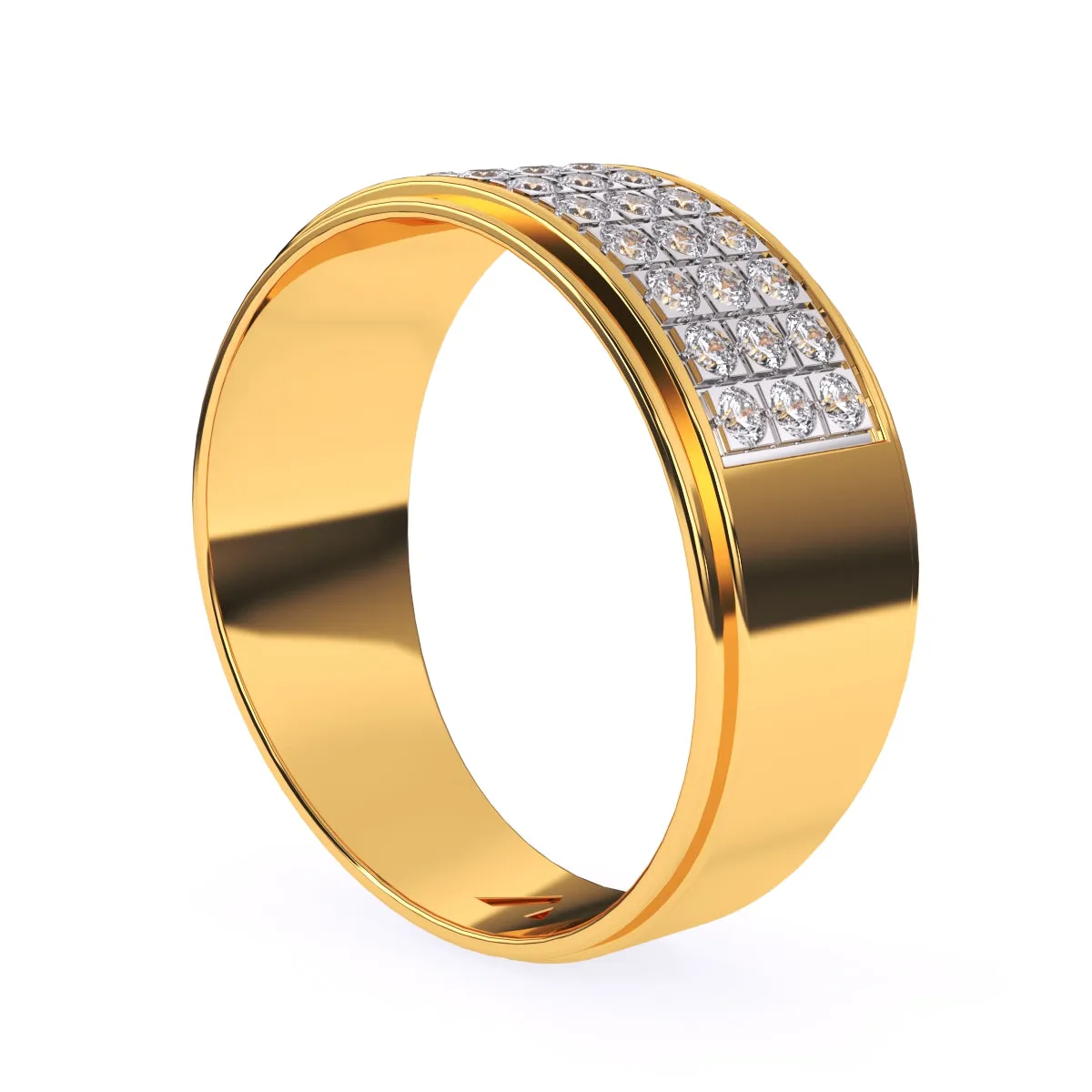 Luxury Three Row Lab Grown Diamond ring