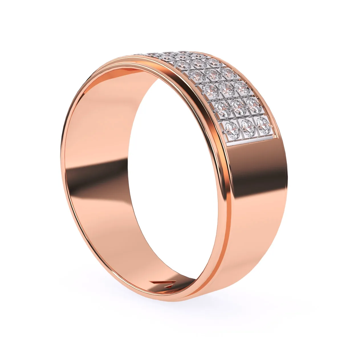 Luxury Three Row Lab Grown Diamond ring