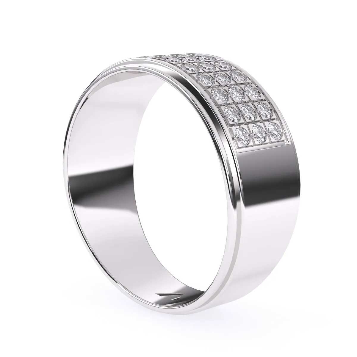 Luxury Three Row Lab Grown Diamond ring
