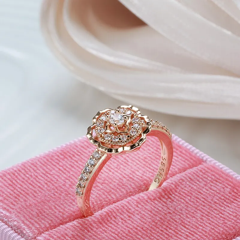 Luxury Women Rings Multilayer White Zircon Vintage Rings