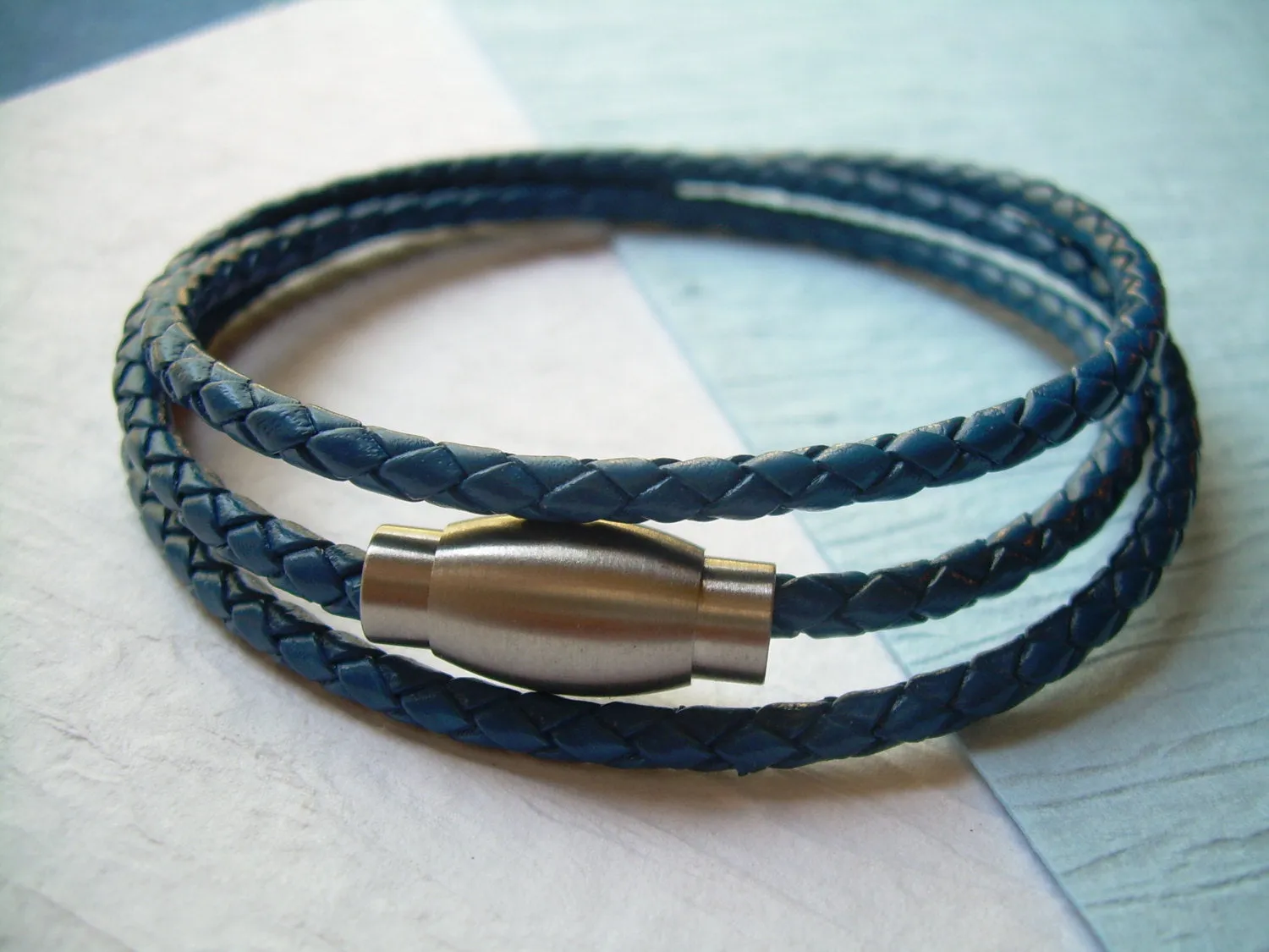 Mens Bracelets Leather, Leather Bracelets, Men's Bracelets, Leather Bracelets for Men, Leather Wrap Bracelet, Steel, Magnetic Clasp,