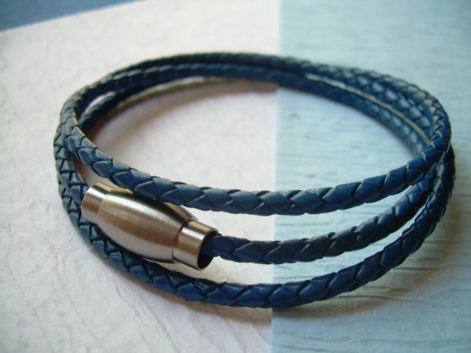 Mens Bracelets Leather, Leather Bracelets, Men's Bracelets, Leather Bracelets for Men, Leather Wrap Bracelet, Steel, Magnetic Clasp,