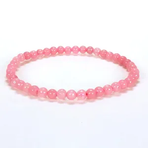 Men's Rose Quartz 4mm Gemstone Bracelet