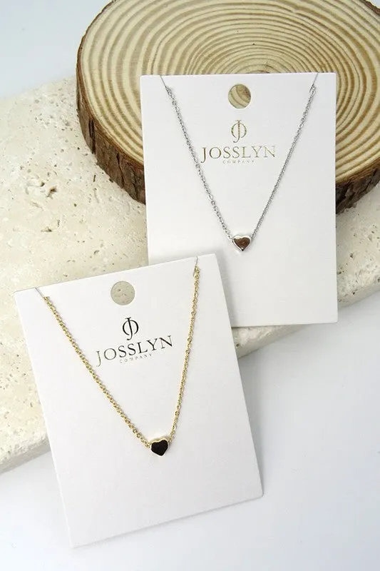 Mini Heart Necklace Silver