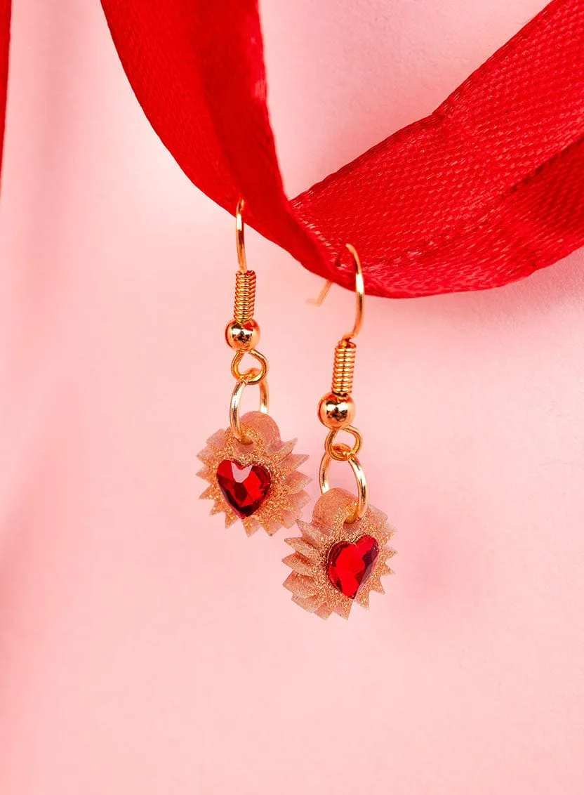Mini Immaculate Heart Earrings