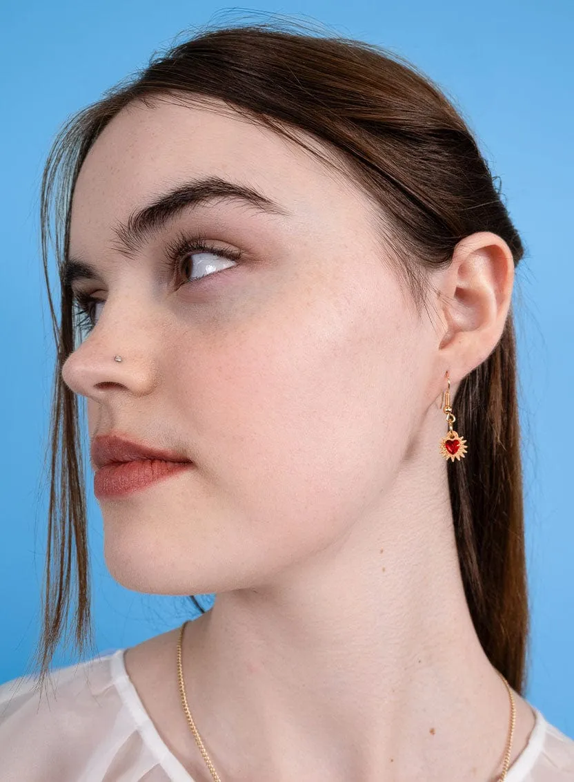 Mini Immaculate Heart Earrings