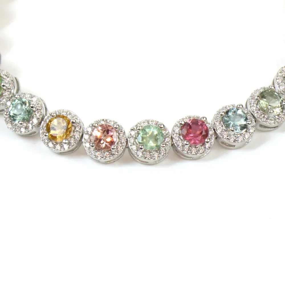 Multicolor Tourmaline Women's Bracelet
