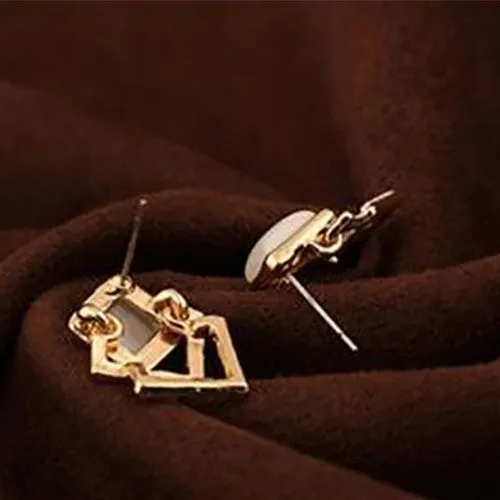 Multilayered earrings with crystal detail