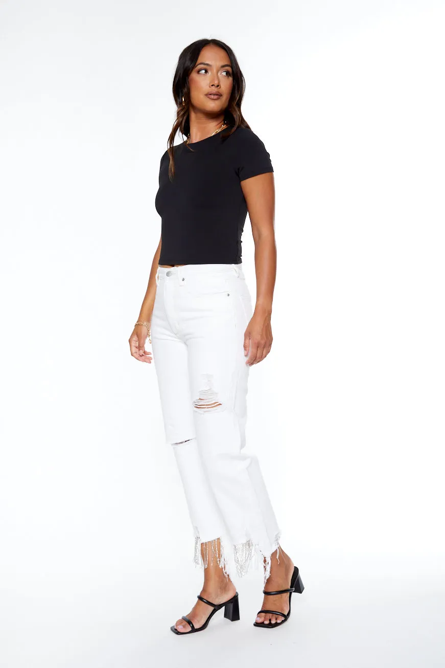 Nash Vegas 90's Crop in White