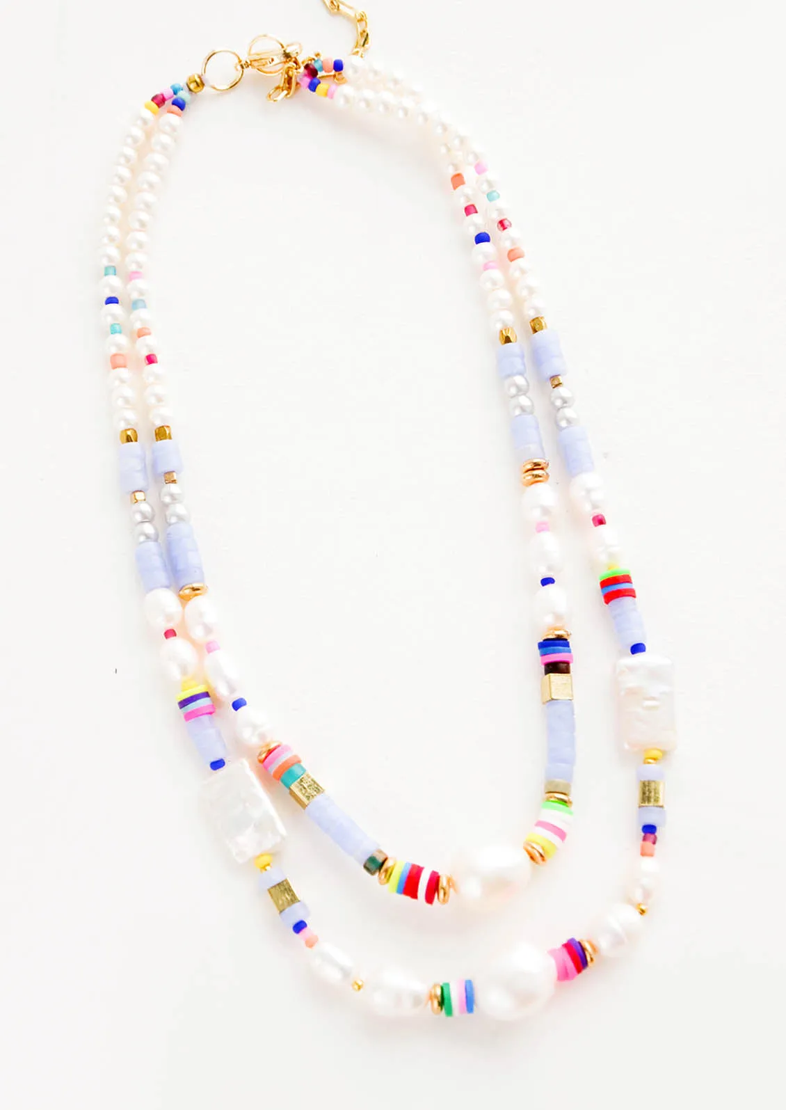 Nefertiti Layered Pearl Mix Necklace