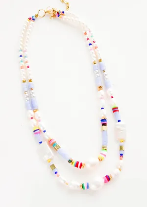 Nefertiti Layered Pearl Mix Necklace