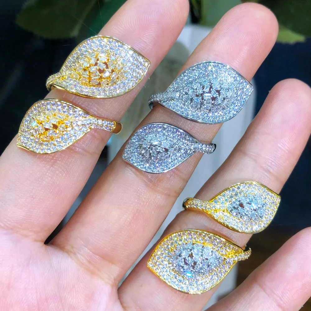 New Monaco Design Luxury Crossover Stackable Rings For Women