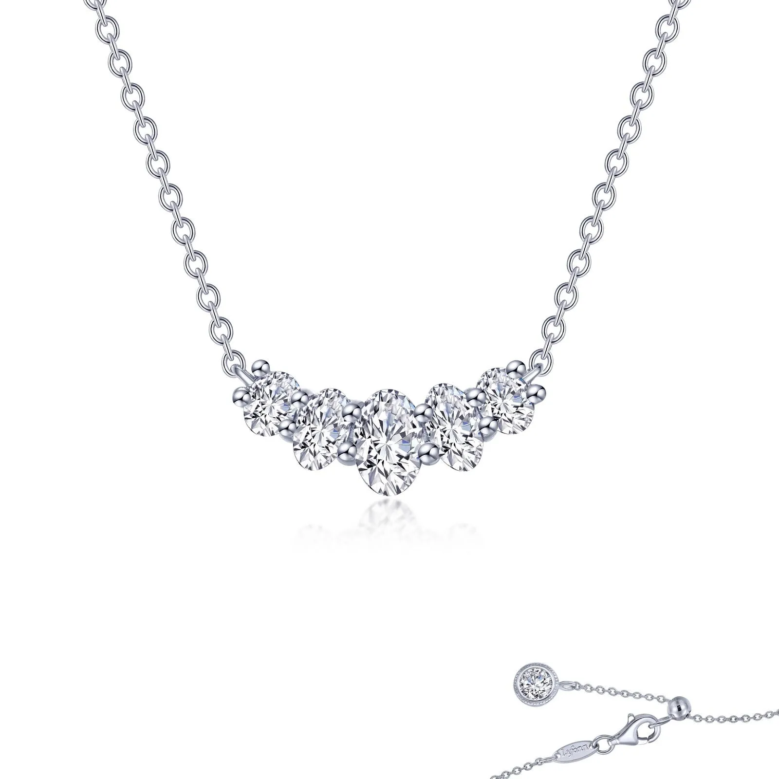Oval Five-Stone Necklace N0260CLP20