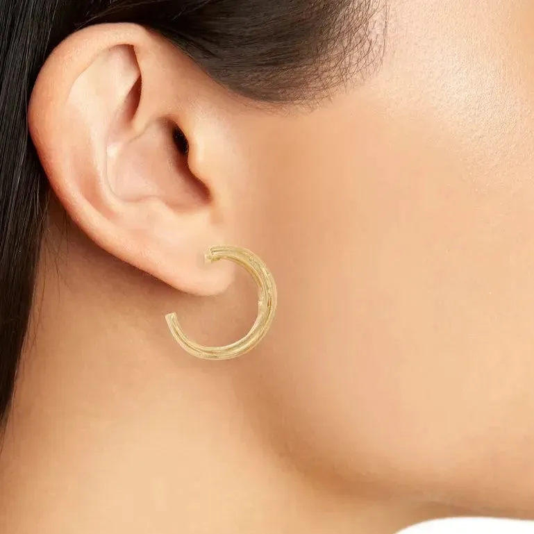 Overlap Hoop Earrings