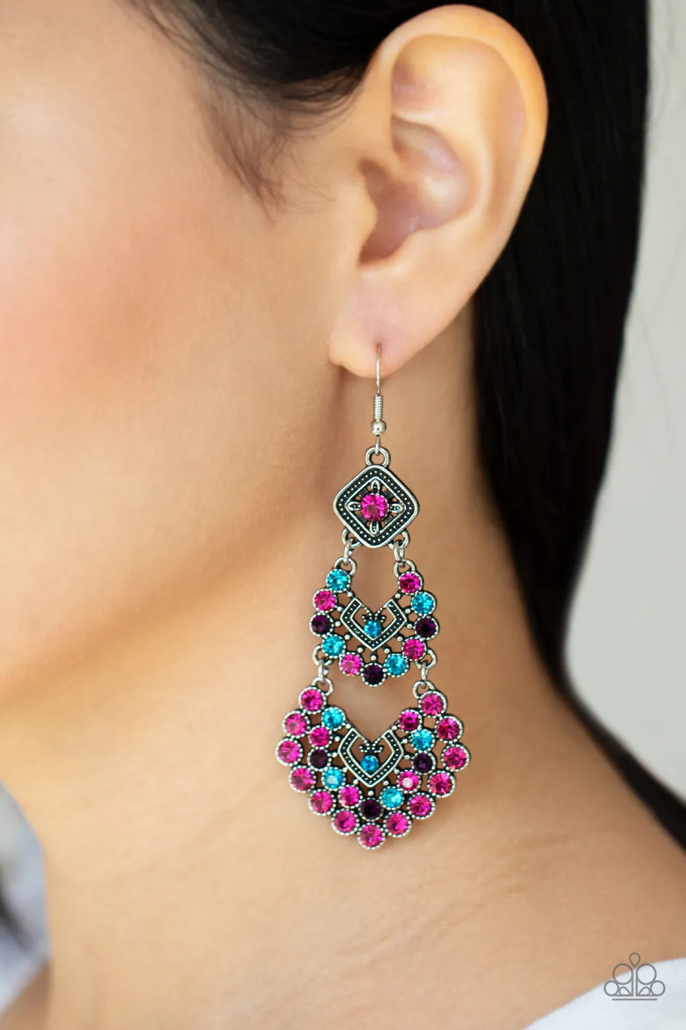 Paparazzi All For The GLAM Multi Fishhook Earrings - P5RE-MTXX-083XX