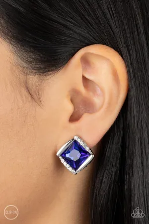Paparazzi Earring ~ Sparkle Squared - Blue