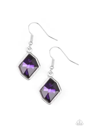 Paparazzi Glow It Up Purple Fishhook Earrings
