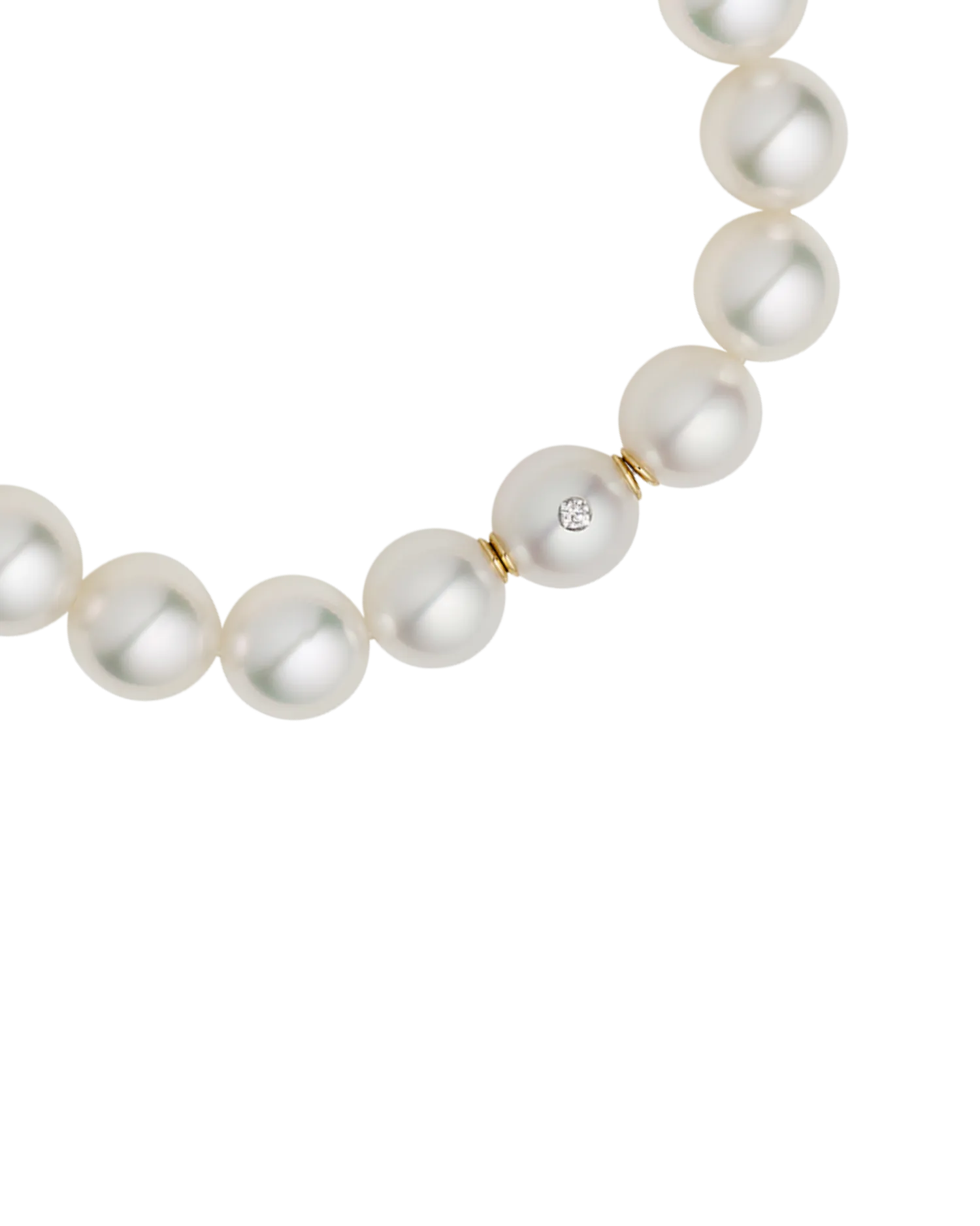 Paspaley Semi-Round Pearl Strand Bracelet | 10-11mm Semi-Round Pearls and Paspaley Signature Diamond